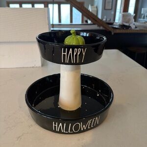 Rae Dunn Black Halloween Tiered Tray